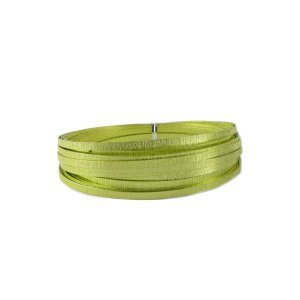Aluminum Wire Embossed Ø 5mm Flat - 10m - Color Apple Green
