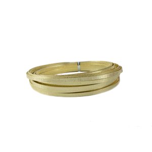 Aluminum Wire Embossed Ø 5mm Flat - 10m - Color Champagne
