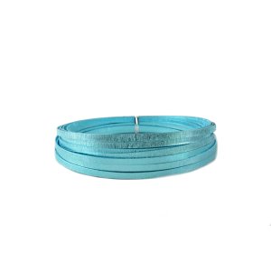 Aluminum Wire Embossed Ø 5mm Flat - 10m - Color Ice Blue