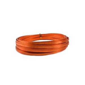 Aluminum Wire Embossed Ø 5mm Flat - 10m - Color Saffron