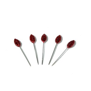 Decoration Needles - Sheet - 60mm Long - Color Red - 40Piece