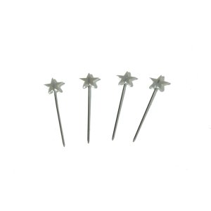 Decoration Needles - Star - 60mm Long - Color White