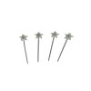 Decoration Needles - Star - 60mm Long - Color White