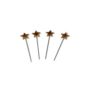 Decoration Needles - Star - 60mm Long - Color Gold