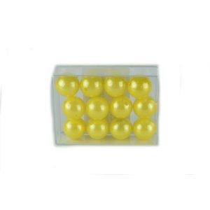 Deco Pearls Ø 20mm - Color Yellow - ca. 12Piece In Transparent Box