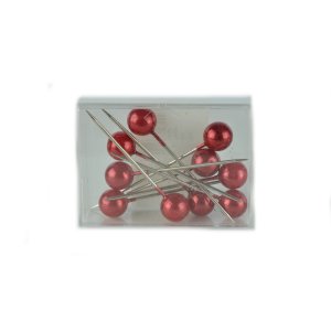 Pearl Needles - Ø 20mm - ca. 50Pieces - Color Red