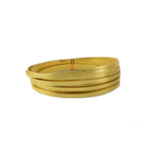 Aluminum Wire Embossed Ø 5mm Flat - 10m - Color Gold Light